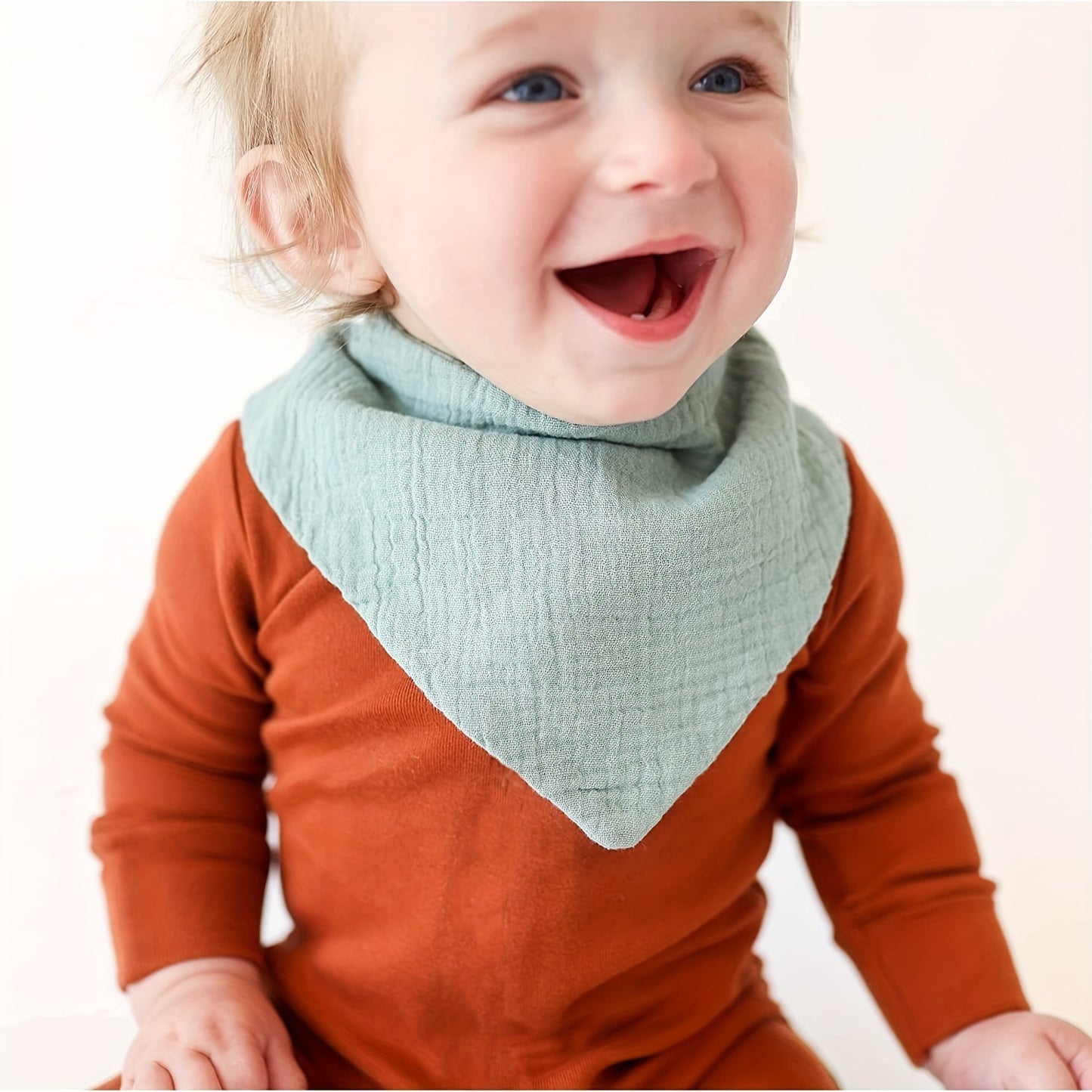 10-Pack Muslin Baby Bibs: 100% Cotton Drool Bibs for Unisex Boys & Girls - Perfect for Teething & Drooling!