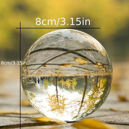 1pc Clear Optical Glass Reflective Spheres - K9 Crystal Sphere Ball for Decor, Photography, Juggling, and More