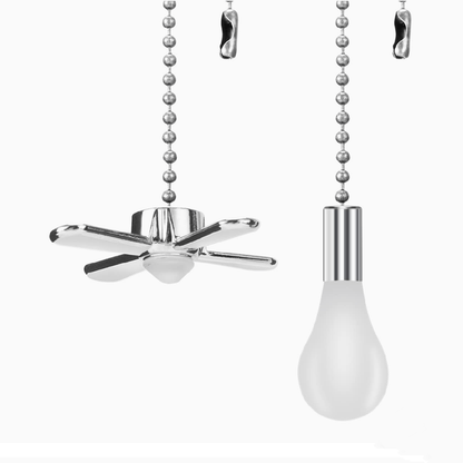 1pc 24-Inch Ceiling Fan Pull Chain Extender with Decorative Frosted Glass Bulb - Fits All Standard 3mm Diameter Ceiling Fans and Light Fixtures - Easily Reach and Control Your Fan and Light from a Distance