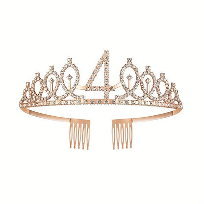 1 pièce, couronne d'anniversaire du 3e au 18e anniversaire, couronne de cristal, décoration d'anniversaire, fournitures de fête de joyeux anniversaire, décoration d'anniversaire, décoration de fête, fournitures de fête 