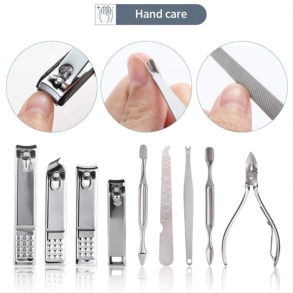 26 pcs Stainless Steel Nail Clippers and Cuticle Nipper Set - Professional Manicure and Pedicure Tools for Perfect Nail Care