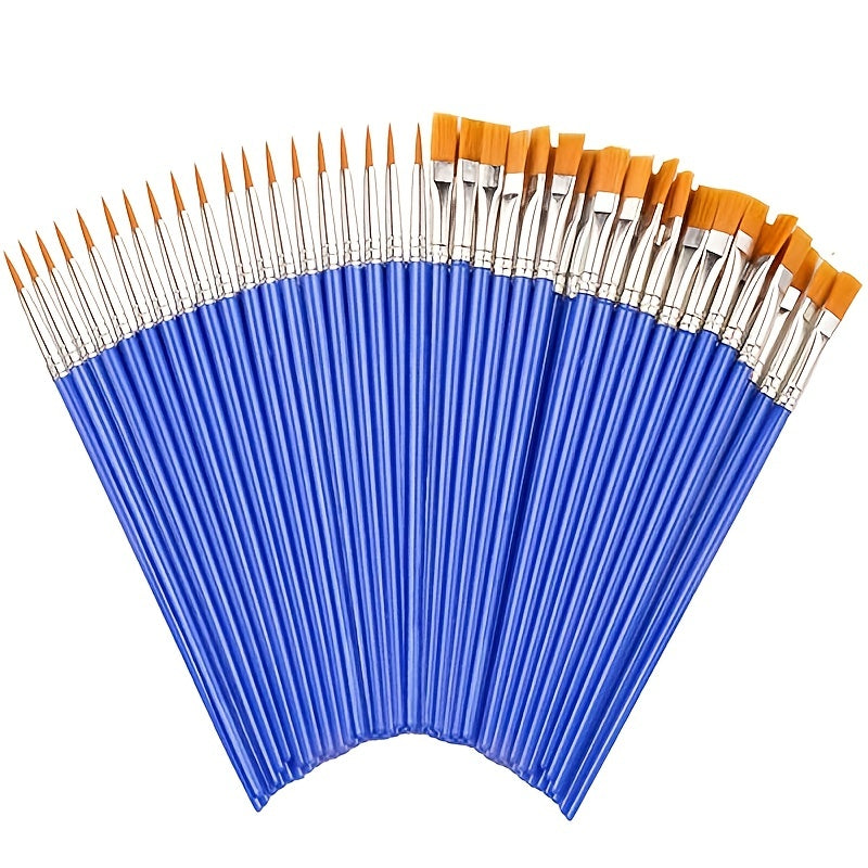 10pcs Professional Painting Brushes - Perfect for Handcraft Arts & Crafts!