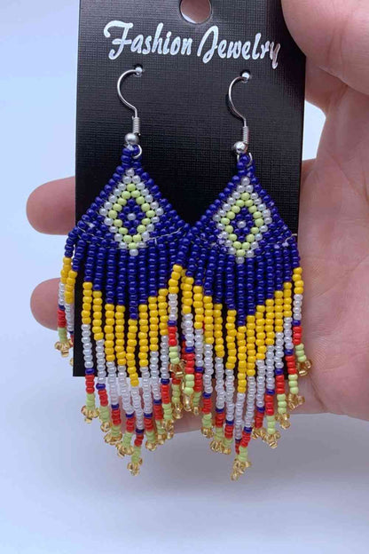 Boucles d'oreilles pendantes perlées