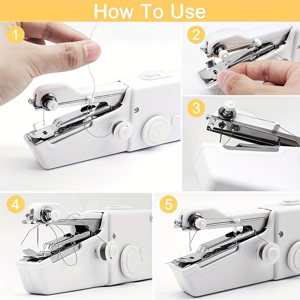 1 Set Handheld Sewing Machine: Perfect for Beginners, Easy to Use, Batteries Not Included!