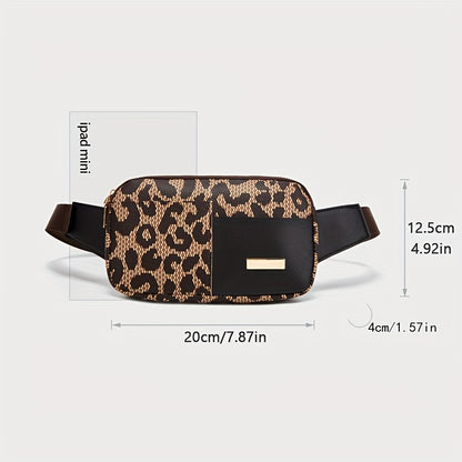 Stylish Leopard Pattern Chest Bag - Perfect for Outdoor Sports & Phone Carrying!