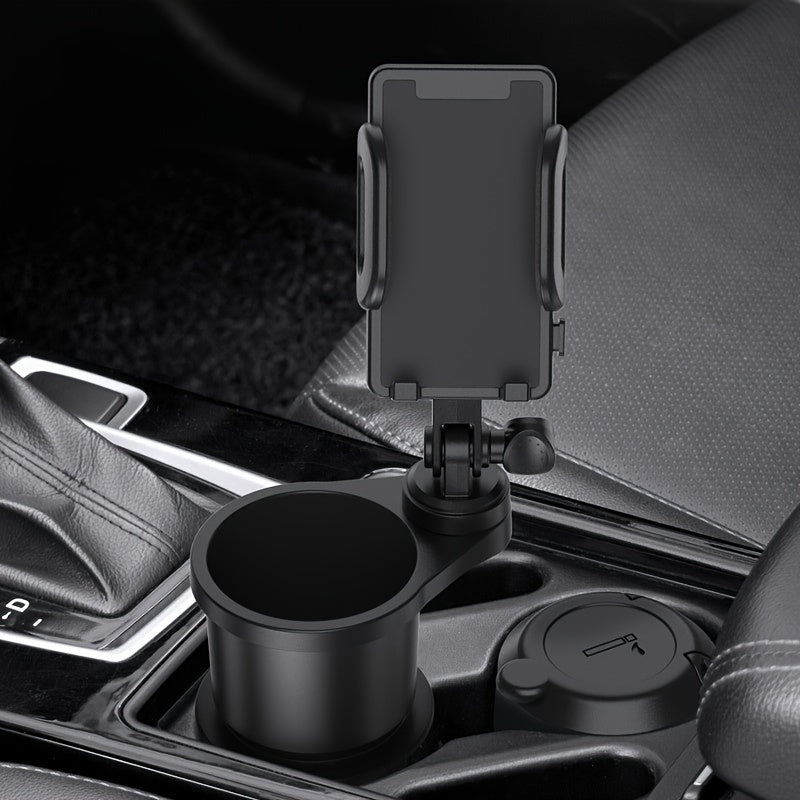 2-in-1 Universal Car Cup Holder & Phone Mount - Expandable Drink Cup Holder & Phone Stand - Multifunctional Car Accessaries