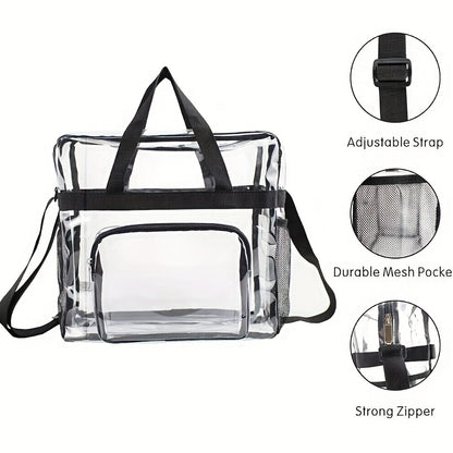 Stylish and Spacious Clear Crossbody Bag for Women - Perfect for Concerts, Sports, and Festivals