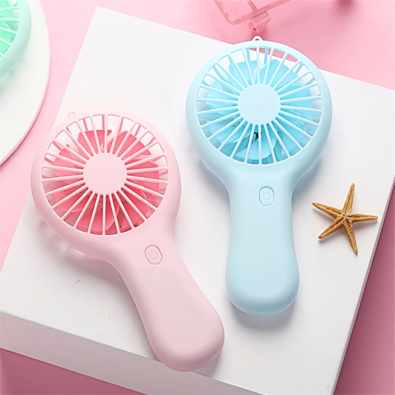 Stay Cool On-The-Go: 1pc Mini Handheld Fan with USB Charging – Perfect for Home, Office, Travel & Outdoor Use!