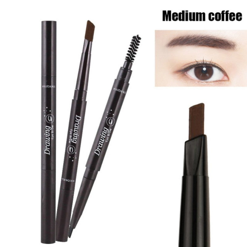 5 Colors Natural Makeup Eyebrow Pencil - Double Heads, Waterproof & Long-Lasting - Easy Ware Eyebrow Pen With Brush