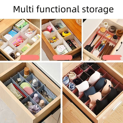 Adjustable Grid Drawer Dividers, DIY Closet Separator Tidy Organizer Container For Underwear Socks Belt Office Supplies