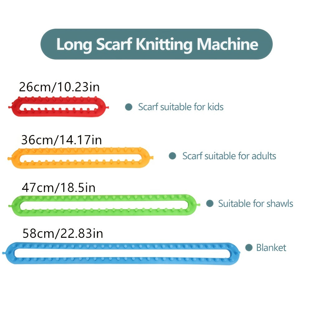 1Set Rectangle DIY Knitting Loom Scarf Sweater Hat Shawl Stitching Knit Sewing Tools Handmade Craft Weaving Braiding Tool