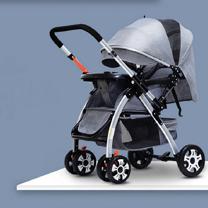 The Ultimate Four-Season Baby Stroller: Foldable, Reclining, and Large Space for Comfort!