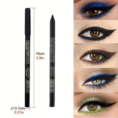 14-Color Eyeliner Palette: Highly Pigmented Pearly Shimmer & Metallic Finishes for Smokey Punk Gothic Look & Long-Lasting Waterproof Stick