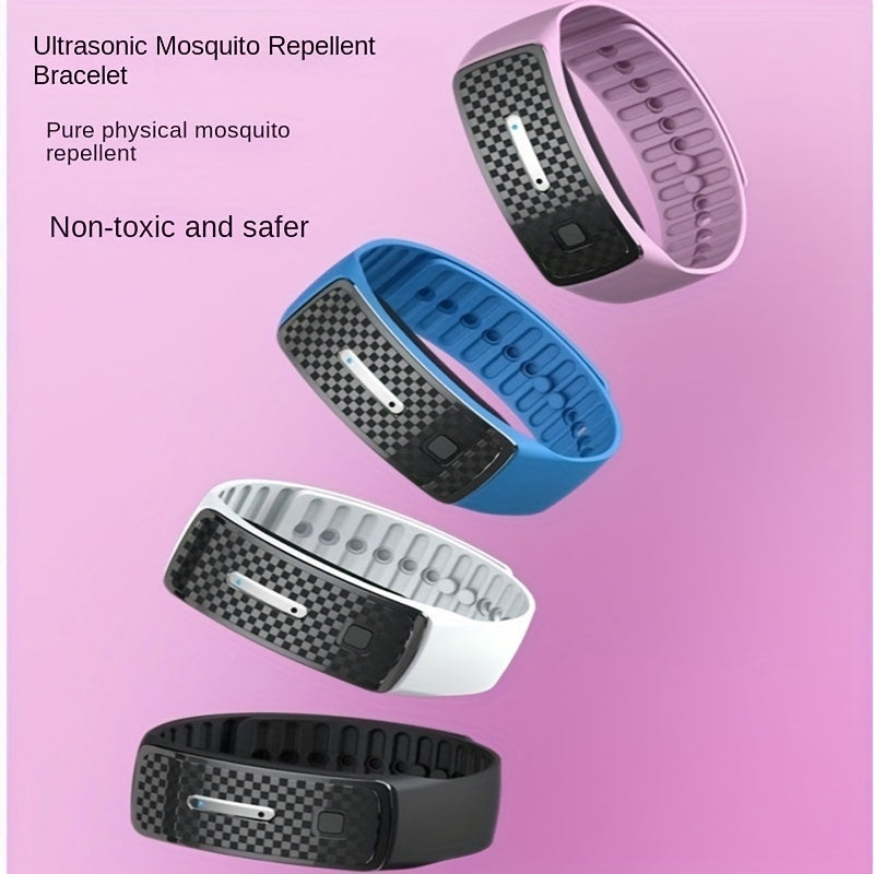 Summer Electronic Ultrasonic Mosquito Repellent Anti-mosquito Bracelet Intelligent Outdoor Field Anti-mosquito Silicone Bracelet