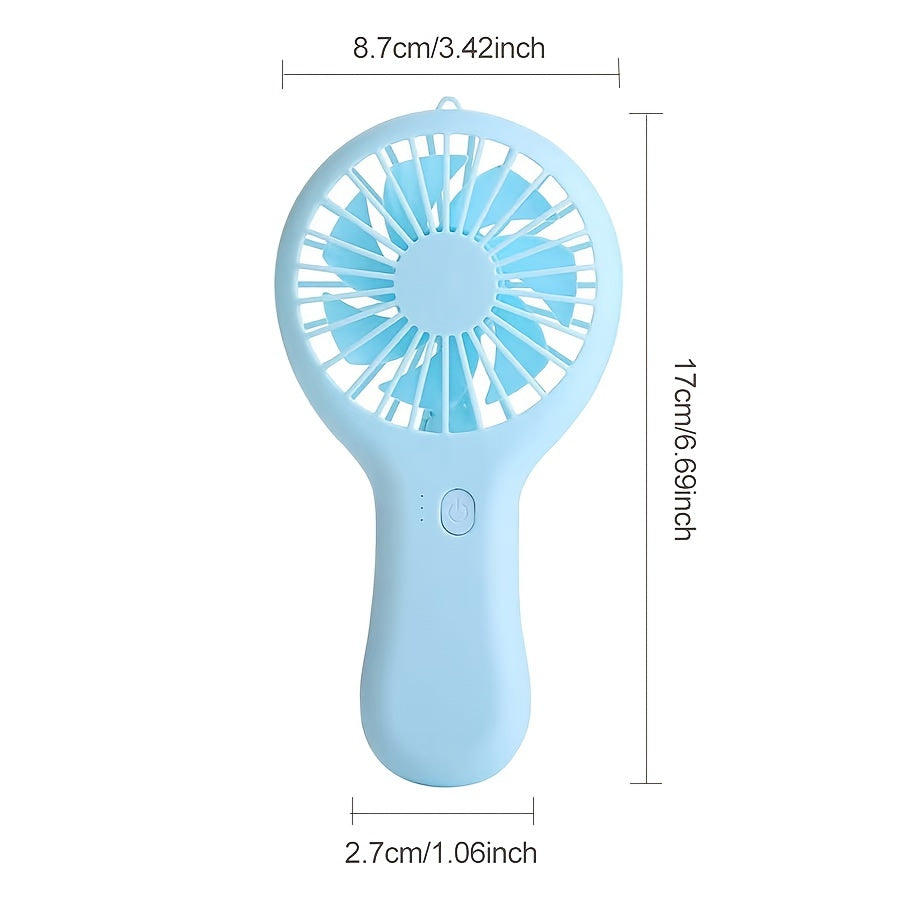 Stay Cool On-The-Go: 1pc Mini Handheld Fan with USB Charging – Perfect for Home, Office, Travel & Outdoor Use!