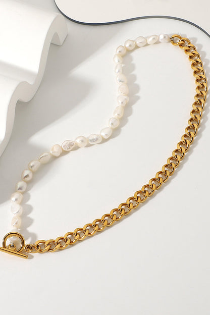 Dream Life Pearl Chunky Chain Necklace