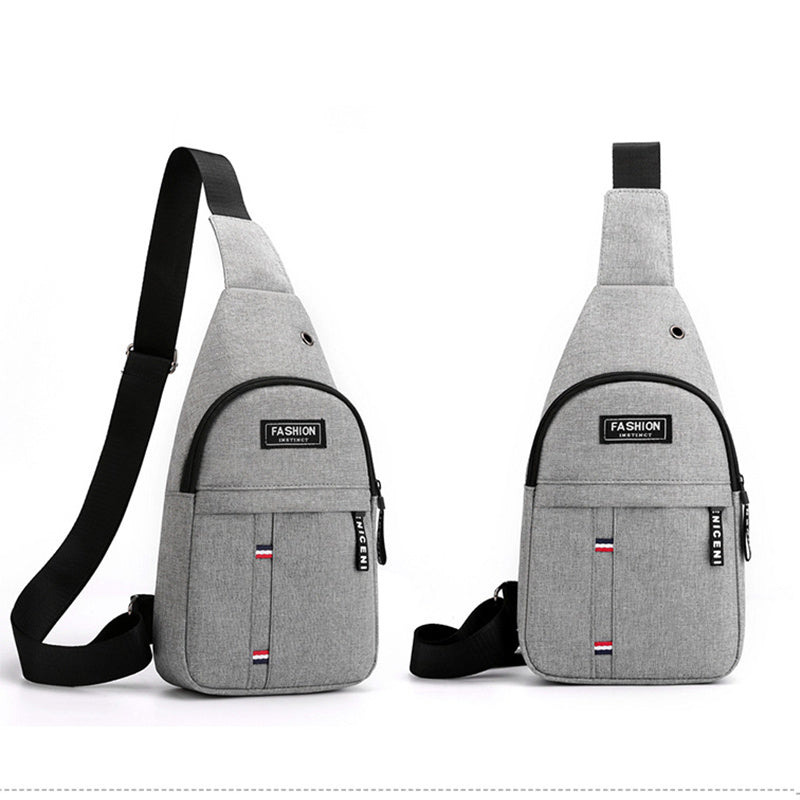 Stay Charged On-the-Go: 1pc Multifunctional Chest Crossbody Bag With USB Charging Port & Headphone Jack