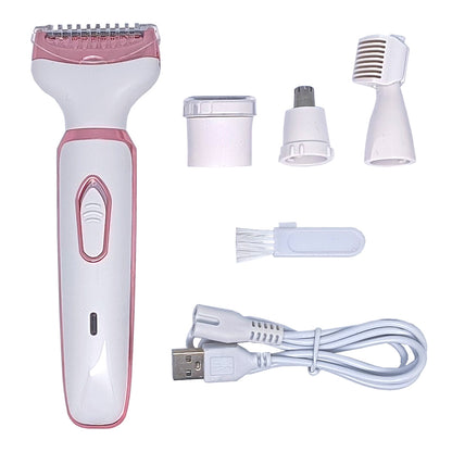 4-In-1 Beauty Shaver Combination Set Women's Multifunctional Shaver ,Wet & Dry Electric Shaver, Cordless