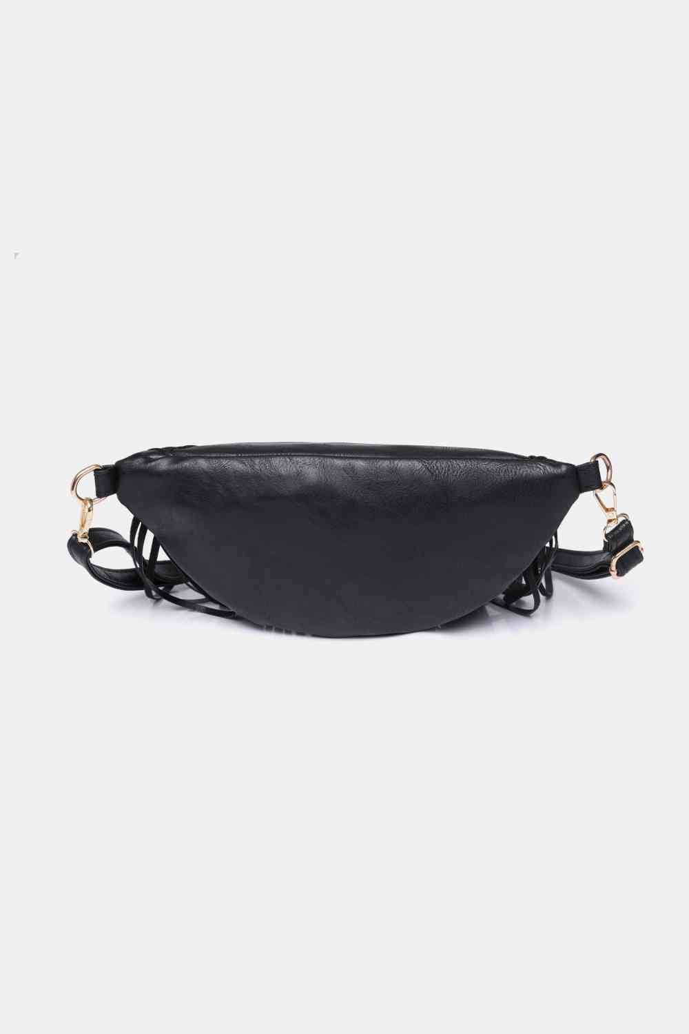 Fringed PU Leather Sling Bag