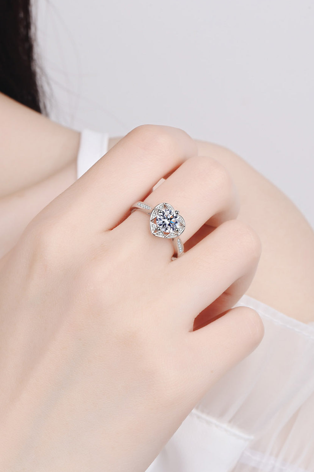 Bague Coeur Moissanite