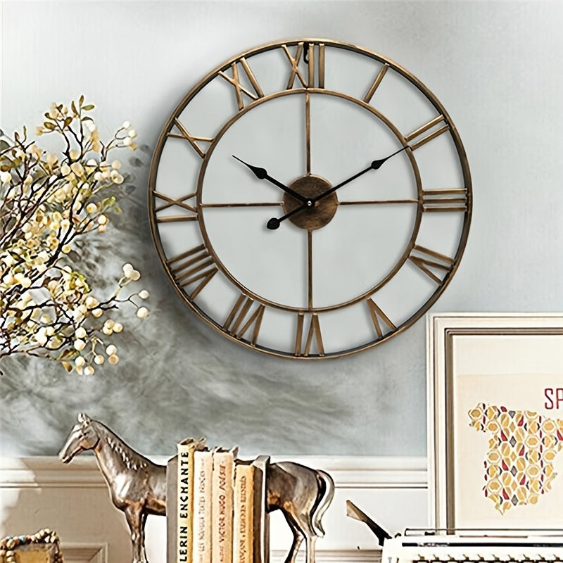 Stylish Wall Clock for Nursery Room - 40/15.74'' & 50/19.68'' Diameter, Creative Iron Craft Decor