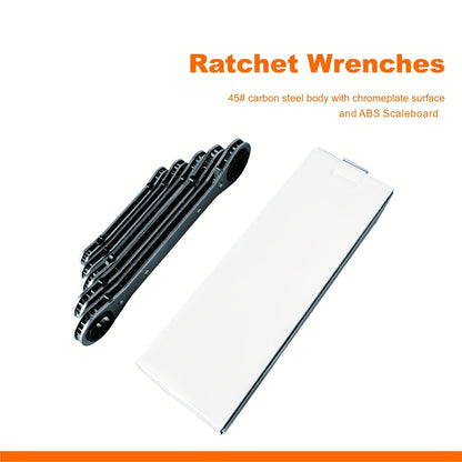 5-Piece Ratchet Wrench Set - Quick & Easy Auto Repair Tool for Double-Ended Ratchet Inch Size