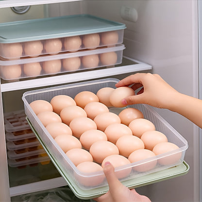 24 Grid Egg Storage Box - Keep Your Eggs Fresh and Ready to Cook in this Transparent Plastic Food Refrigerator!