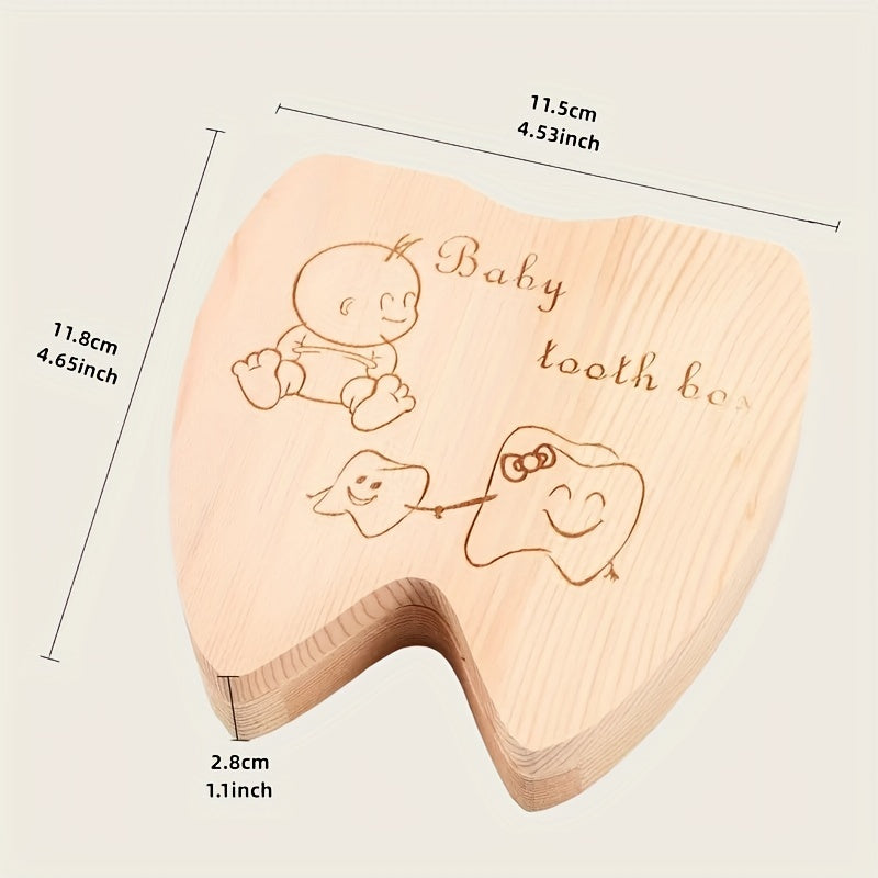 Beautiful Wooden Baby Tooth Collection Box - A Perfect Infant Souvenir!