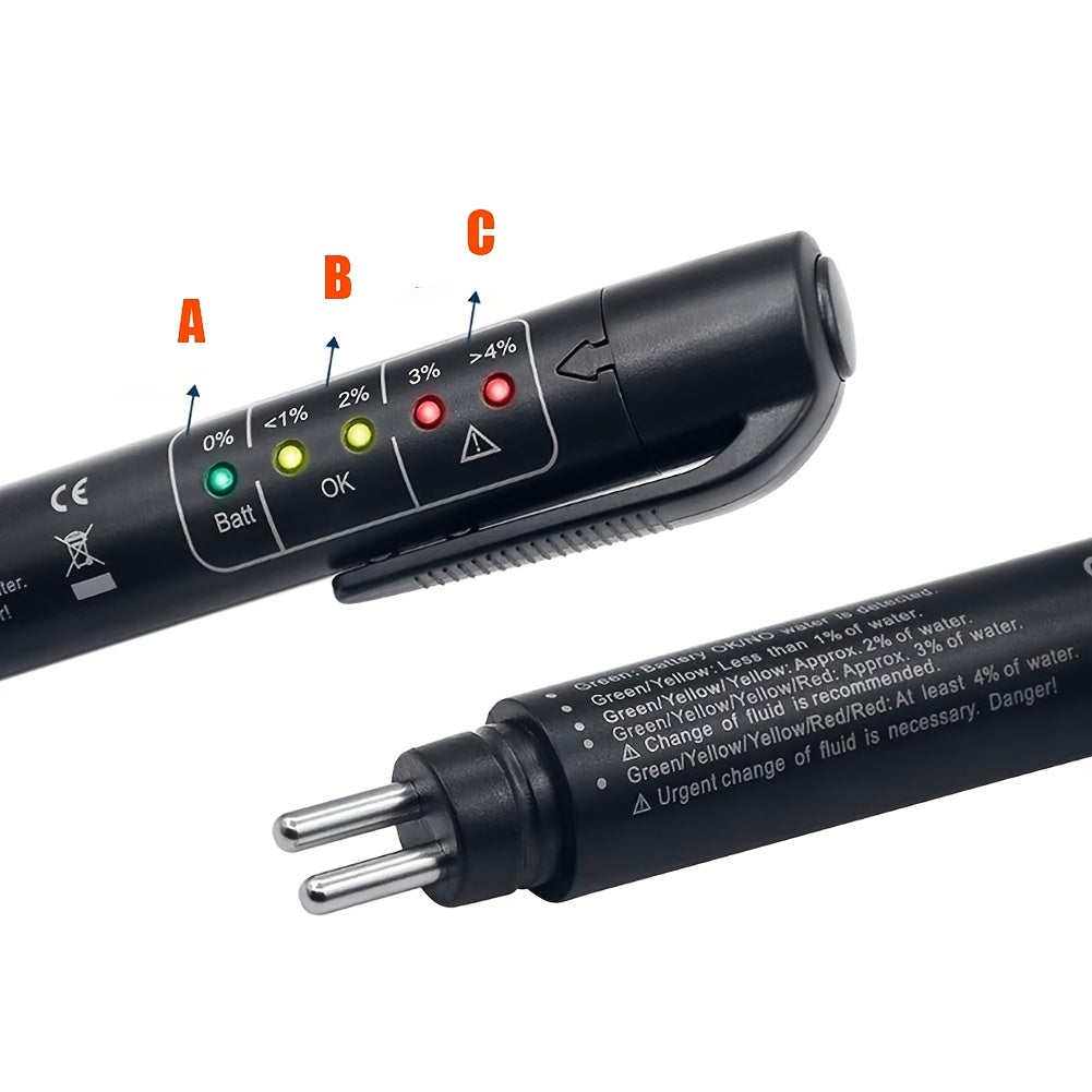 5-LED Brake Fluid Tester: Diagnose Your Vehicle's Brake System with Ease!