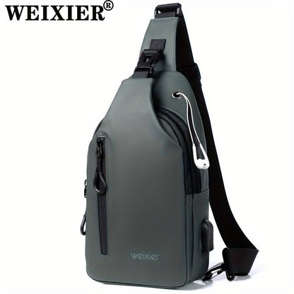 WEIXIER Spring And Summer New Chest Bag Men's Messenger Bag Large Capacity Shoulder Bag Chest Bag Oxford Cloth Bag Messenger Men's Backpack Gift For Father /Aniversary