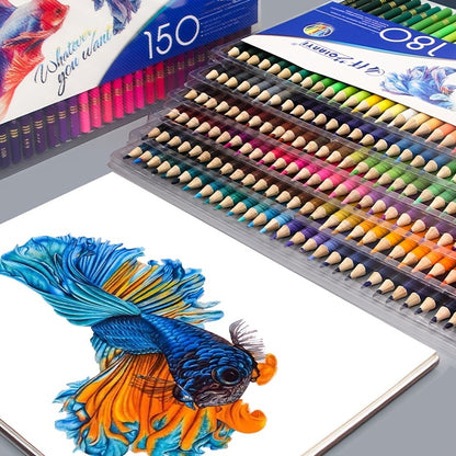 48/72/120/150/180 Professional Oil Color Pencil Set Drawing Colored Pencils Wood Colour Coloured Pencils Kids