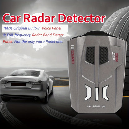 V9 Speed Detector: Ultimate Car Radar Detector with Voice Prompt, LED Display, & 360° Detection!