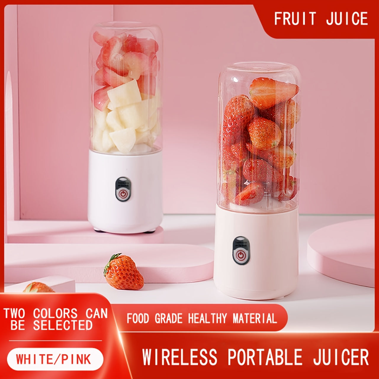 USB Rechargeable Portable Smoothie Blender: Make Delicious Juices & Smoothies Anywhere!