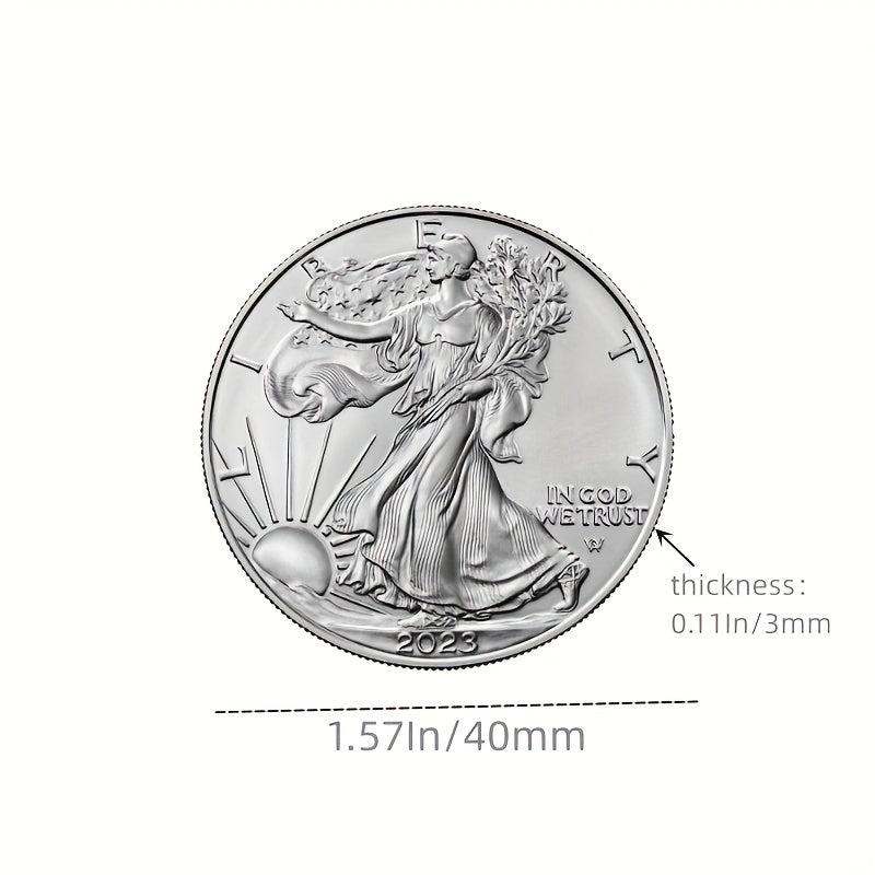 1pc Statue of Liberty 2023 Commemorative Silver Coins - Celebrate Centennial with Collectible Ornaments