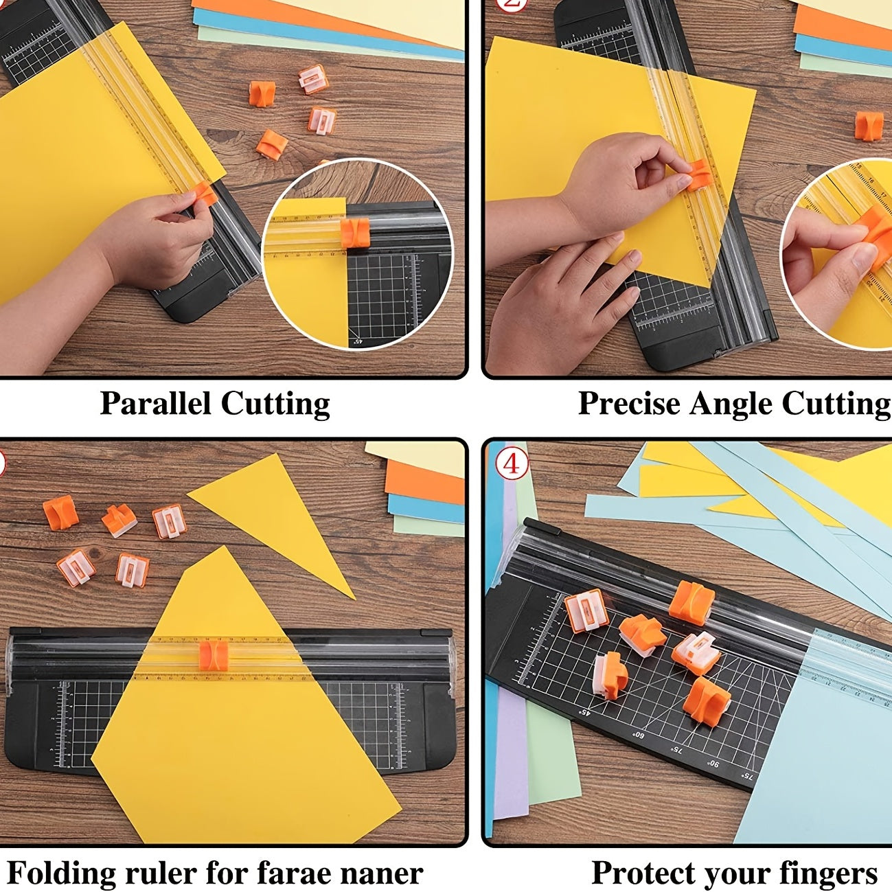 Upgrade Your Paper Cutter with 2pcs Orange Replacement Blades - Perfect for A4 Kraft Paper Cutting!