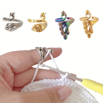 Upgrade Your Crochet with an Adjustable Knitting Loop Crochet Accessory - Advanced Peacock Ring!