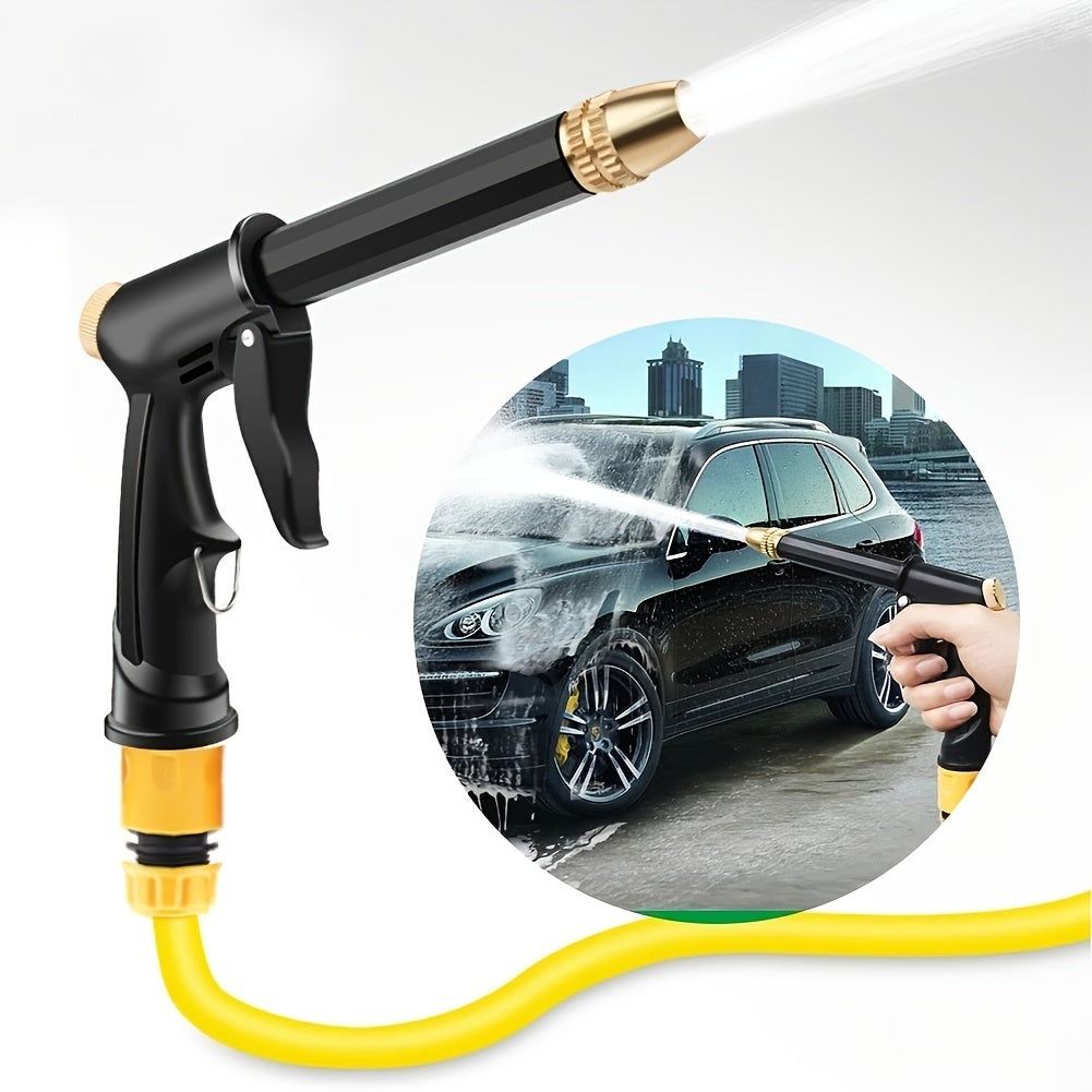 1pc Adjustable High Pressure Water Hose Nozzle for Car Washing and Pet Cleaning - Portable Garden Hose Spray