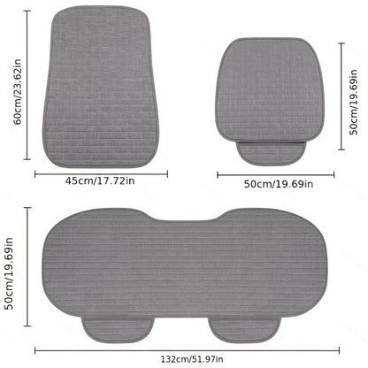 Upgrade Your Car Seat with a Luxurious Flax Linen Car Seat Cover - Universal Size!