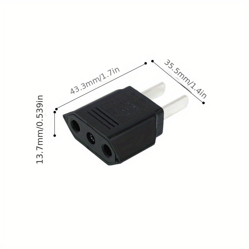 1pc US/EU American Socket Adapter: Convert Your European EU Plug to US Plug in Seconds!