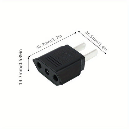 1pc US/EU American Socket Adapter: Convert Your European EU Plug to US Plug in Seconds!