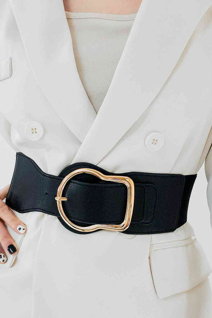 Ceinture en cuir PU en alliage de zinc