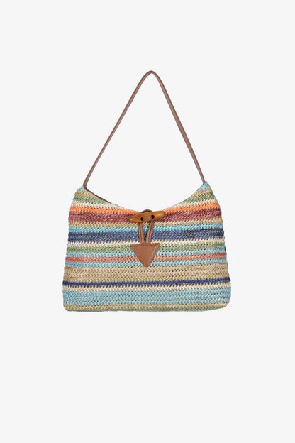 Adored Multicolored Straw Shoulder Bag