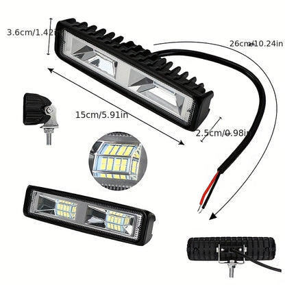 48W LED Work Light Spotlight - Perfect for Auto, Motorcycle, Truck, Boat, Tractor & Trailer - 12-24V for Offroad Working!