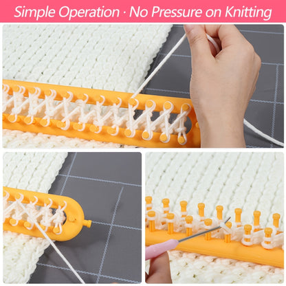 1Set Rectangle DIY Knitting Loom Scarf Sweater Hat Shawl Stitching Knit Sewing Tools Handmade Craft Weaving Braiding Tool