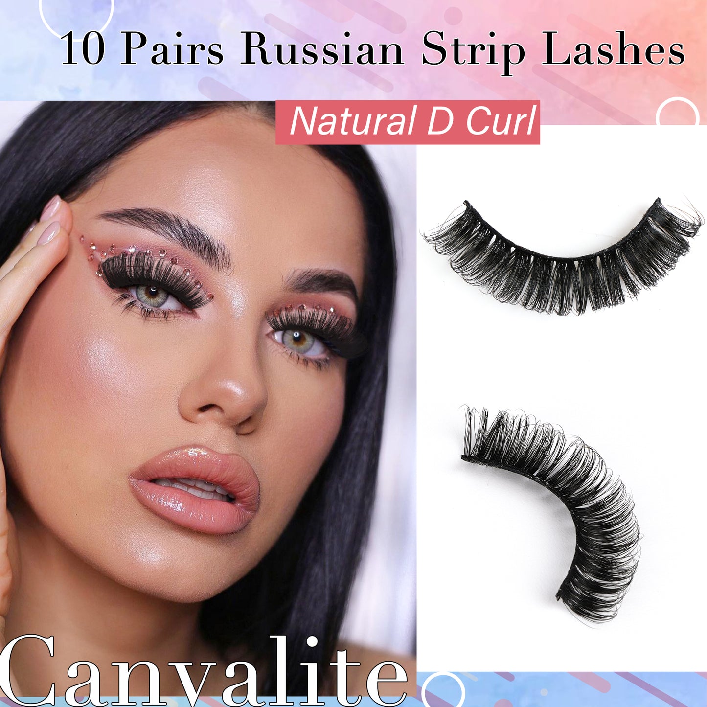 10 Paris Fluffy False Eyelashes, 3D Natural Look Lashes For Women, Volume Soft EyeLashes, DH06-03