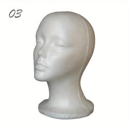 1pc Foam Mannequin Head, Foam Mannequin Head Model Hat Wig Jewelry Holder Shop Display Stand