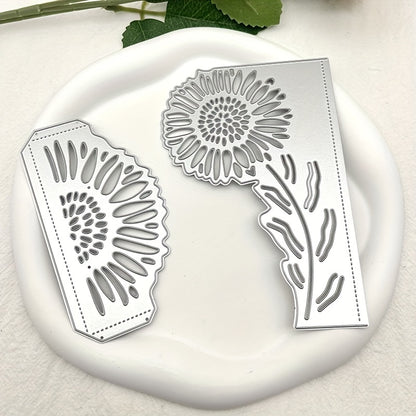 2Pcs Metal Cutting Dies Stencils Flower For DIY Scrapbooking Album Stamp Paper Card Embossing Die Cut