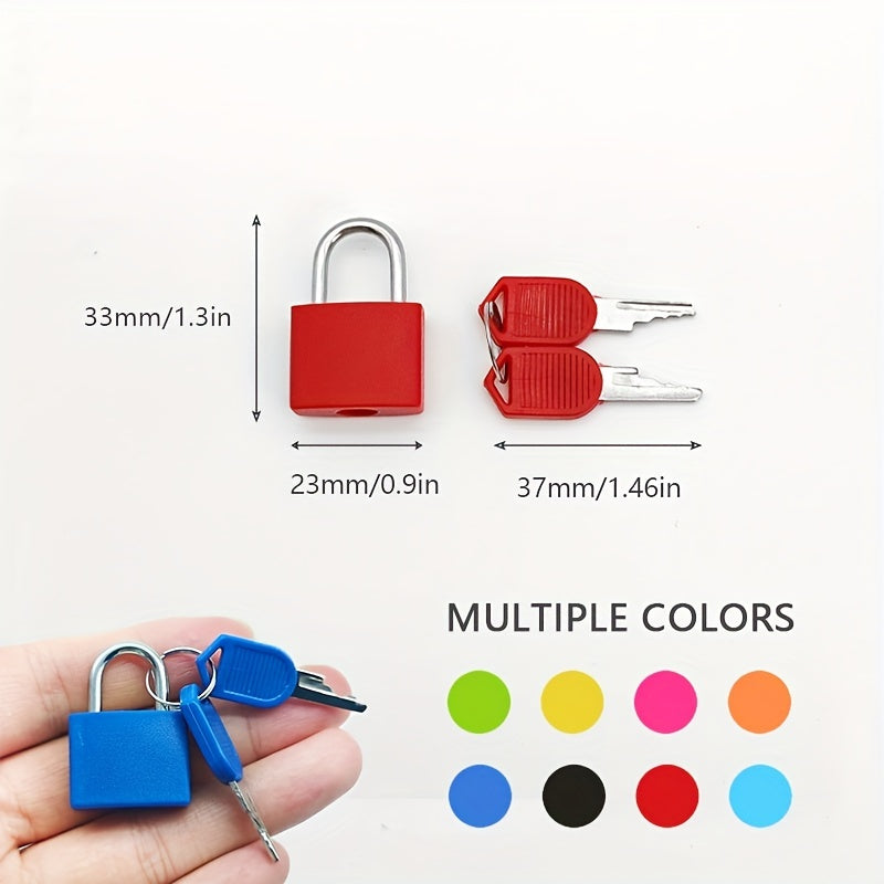 1pc Portable Small Color Plastic Lock Luggage Padlock