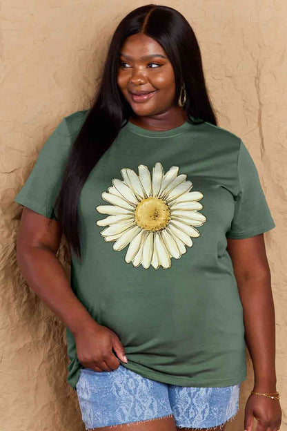 Simply Love Full Size FLOWER Graphic Cotton Tee