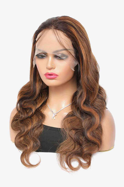 18" #P4/27 13x4 Lace Front Wigs Hightlight Human Hair Body Wave150% Density